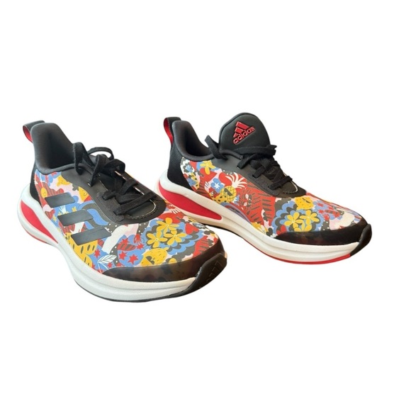 NEW Adidas FortaRun Graphic K Training Floral Shoes Kids Size 2 NWOB